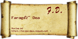 Faragó Dea névjegykártya